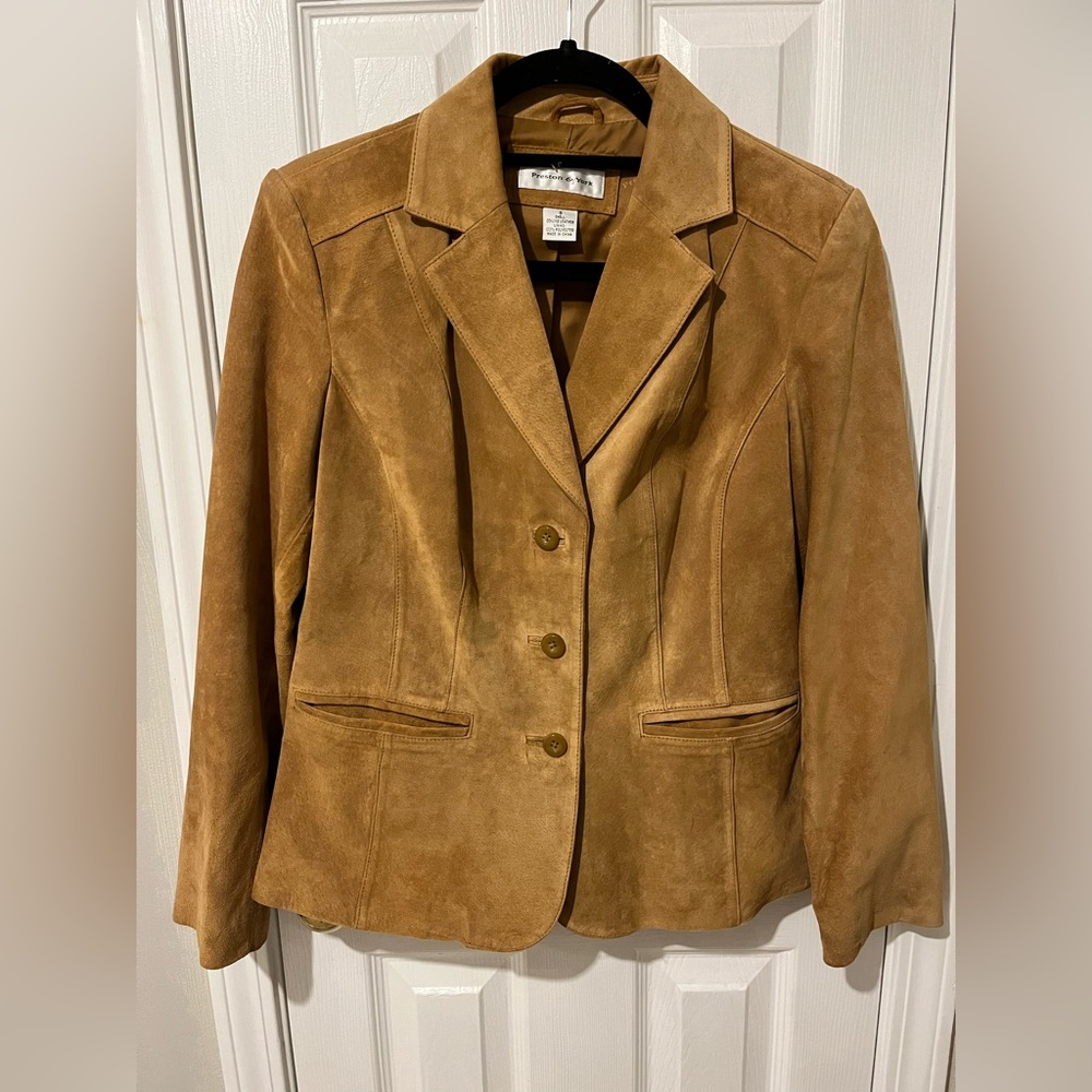 Preston & York Genuine Leather Blazer Size Small